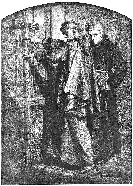 <i>The closing of churches</i>, a graphic by Artur Grottger from the series Warsaw I 1861