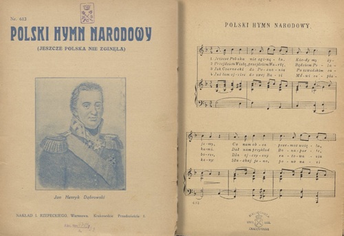 Broszura <i>Polski hymn narodowy (Jeszcze Polska nie zginęła)</i> z 1935 r. Ze zbiorów Biblioteki Jagiellońskiej