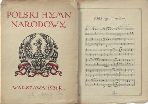Broszura <i>Polski hymn narodowy</i> z 1921 r. Ze zbiorów Biblioteki Jagiellońskiej