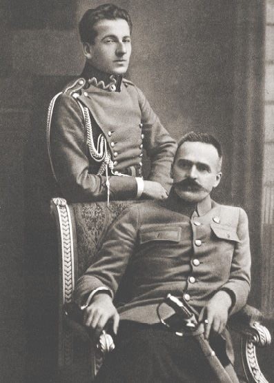Józef Piłsudski i por. Bolesław Wieniawa-Długoszowski 1916