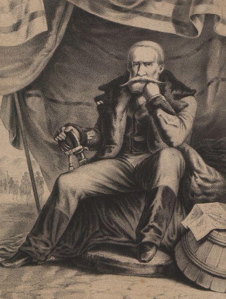 Henryk Dembiński na grafice wg. portretu autorstwa Henryka Rodakowskiego z połowy XIX w. Ze zbiorów Biblioteki Narodowej