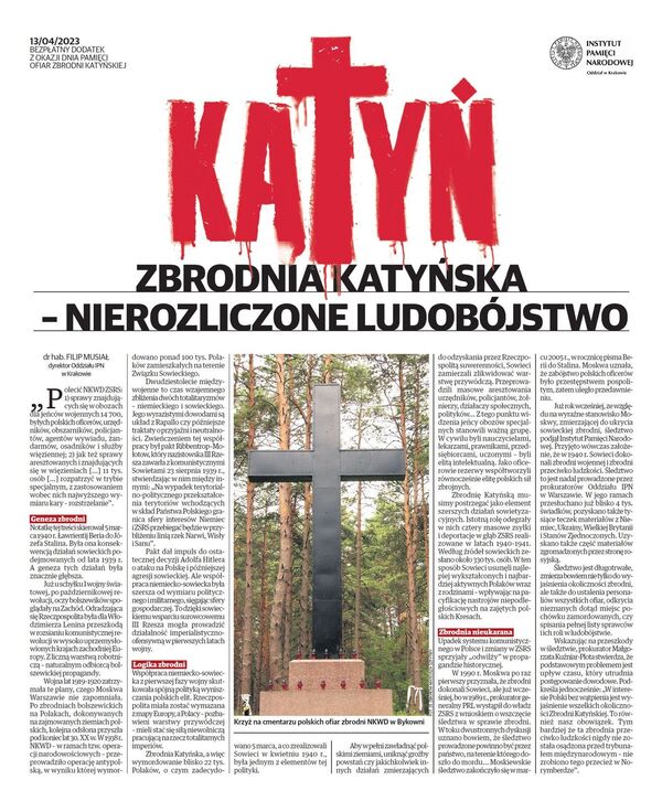 Katyń. Dodatek prasowy na 80. rocznicę ogłoszenia informacji o odkryciu masowych grobów polskich oficerów