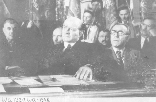 Konferencja organizacyjna PSL z udziałem prezesa - Stanisława Mikołajczyka, 1946 r. Fot. z zasobu AIPN