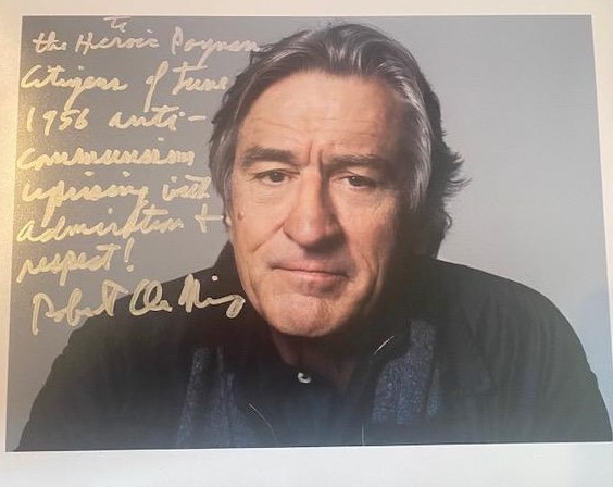 <i>Goodfella</i>. Robert De Niro pays tribute to the participants of the Poznań June protests of 1956