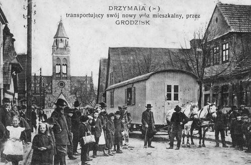 Michał Drzymała w Grodzisku Wielkopolskim, 1908 r.