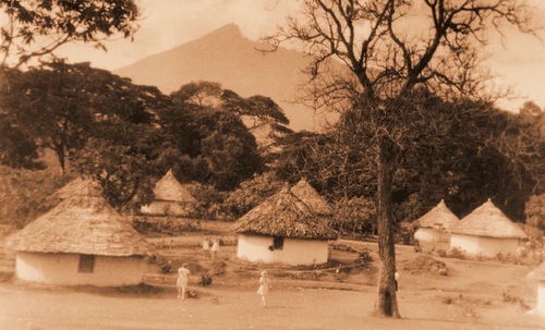 Osiedle Tengeru, w tle góra Meru