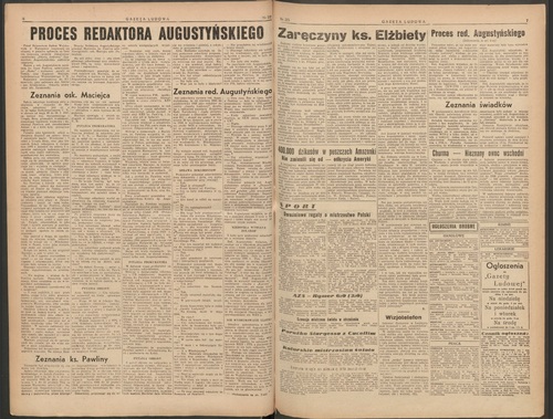 Strony „Gazety Ludowej” z 5 sierpnia 1947 r.