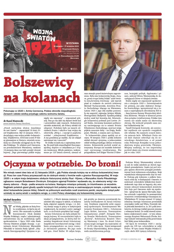 „Bolszewicy na kolanach. Bitwa warszawska”. Dodatek specjalny Instytutu Pamięci Narodowej do „Gazety Polskiej Codziennie”