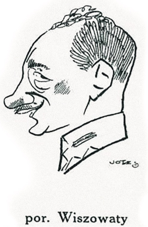Karykatura por. Ryszarda Wiszowatego, autor Jotes (Jerzy Szwajcer). Fot. ze zbiorów Ryszarda Wiszowatego