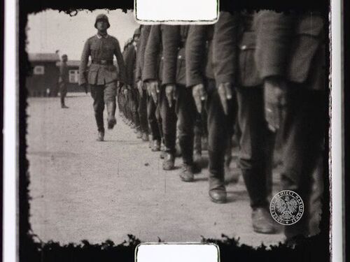 Kadr z niemieckiego filmu propagandowego z okresu II wojny światowej, ze zbiorów Archiwum IPN