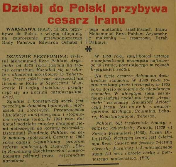 Szachinszach u Cyrankiewicza