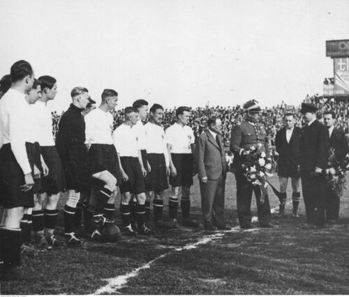 Czerwiec 1935 roku. Mecz piłki nożnej Kraków – Berlin w Krakowie