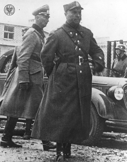 Generał dywizji Tadeusz Kutrzeba udający się na pertraktacje
