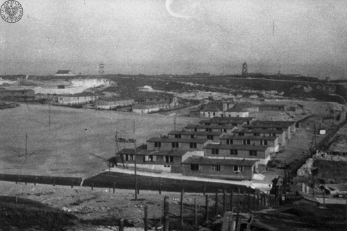 Panorama obozu KL Płaszów – widok od wzgórza nad Bergstrasse, z wieży przeciwlotniczej (fot. z zasobu AIPN)