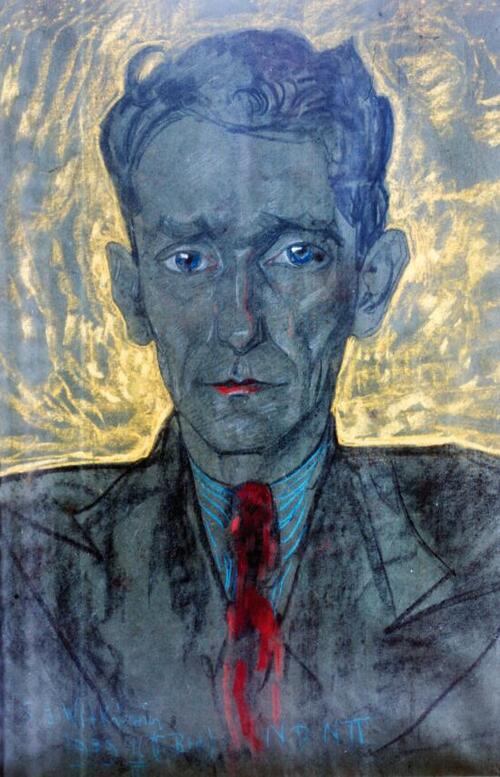 Portret Sergiusza Piaseckiego autorstwa Witkacego (domena publiczna)