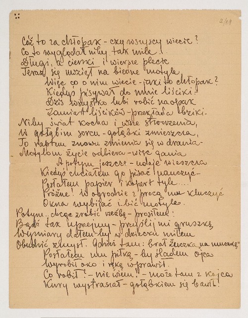 List napisany wierszem do syna Andrzeja