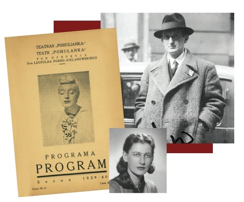 Seweryn Steinwurzel, 1935 r. (fot. ze zbiorów NAC), Jadwiga Domańska, 1932 r. (fot. ze zbiorów NAC), program Teatru „Pohulanka” w sezonie 1939-1940 z wizerunkiem Hanki Ordonówny (fot. ze zbiorów Biblioteki Narodowej)