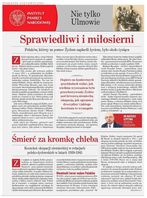 „Nie Tylko Ulmowie” – dodatek IPN do „Naszego Dziennika”