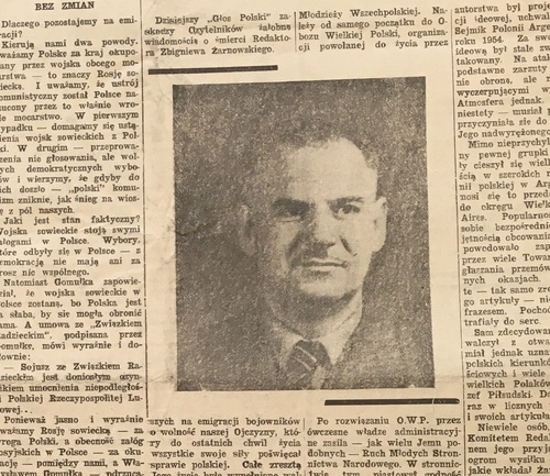 Zbigniew Żarnowski („Głos Polski”, 1 lutego 1957)