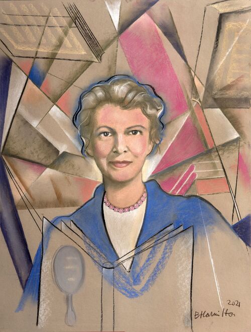 Barbara Toporska w obrazie autorstwa Barbary Kaczmarowskiej-Hamilton