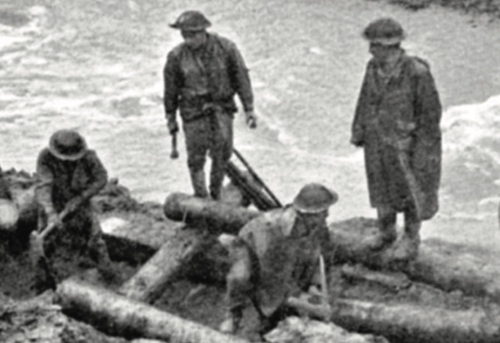 Polish engineers building a road (photo: Mieczysław Herod)
