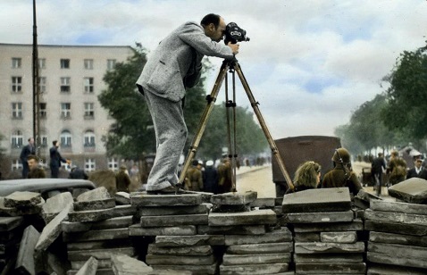 Julien Bryan we wrześniu 1939 r. w Warszawie (AIPN/Kolekcja Juliena Bryana w Warszawie. AIPN/Julien Bryan Collection in Warsaw)