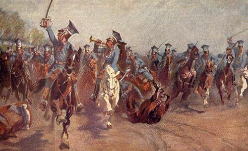 Tadeusz Orzelski, Szarża ułanów pod Rokitną