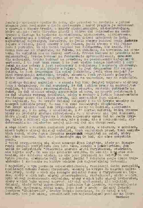 Homilia biskupa Tokarczuka wygłoszona podczas mszy św. w intencji „Solidarności” w przemyskiej katedrze