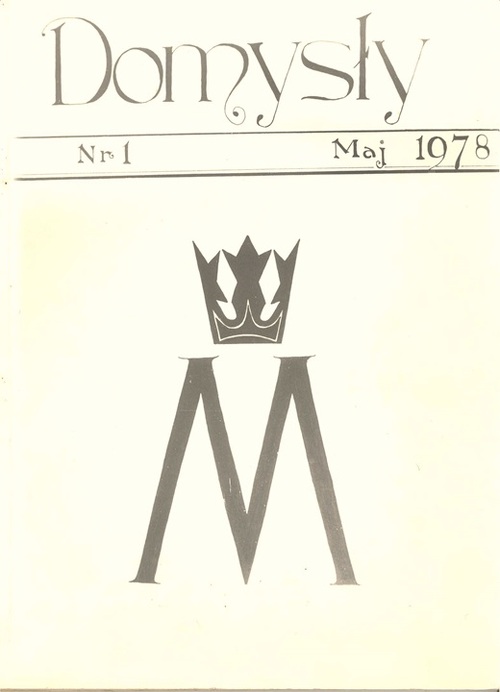 Okładka pisma „Domysły”, nr 1 z maja 1978 r.