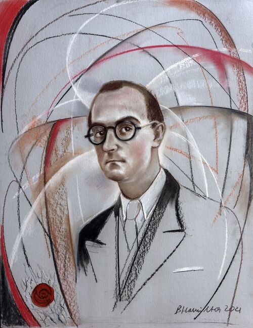 Jan Lechoń w obrazie autorstwa Barbary Kaczmarowskiej-Hamilton