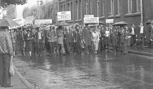 Przemarsz protestacyjny z 31 VIII 1981 r. w Grudziądzu (fot. z zasobu IPN)