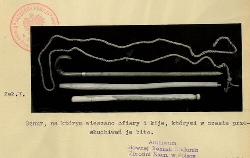 Przedmioty, których Niemcy użyli podczas pacyfikacji