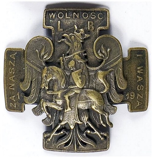 Odznaka Dywizji Litewsko-Białoruskiej, 1919 (fot. Tadeusz Rostworowski (1860-1928), polish architector - Praca własna - domena publiczna)