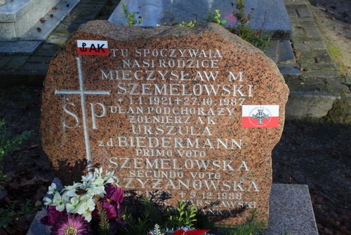 Grób Urszuli Krzyżanowskiej i Mieczysława Szemelowskiego