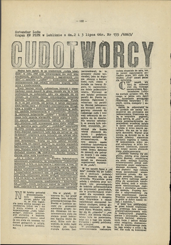 Walka SB z „cudami” czyli na straży socjalistycznego postępu