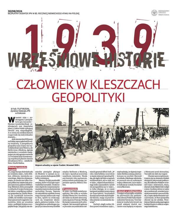 1939. Wrześniowe historie. Dodatek prasowy na 85. rocznicę niemieckiego ataku na Polskę