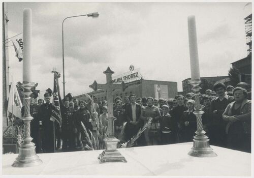 Uroczystości rocznicowe strajku na szybie Julia w KWK Thorez w Wałbrzychu, 28 sierpnia 1981 roku