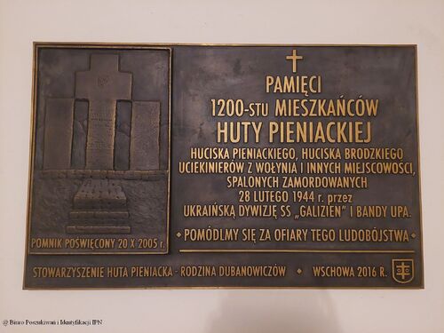 Tablica memoratywna w sanktuarium Najświętszej Maryi Panny Matki Bożej Pocieszenia we Wschowie (woj. lubuskie)