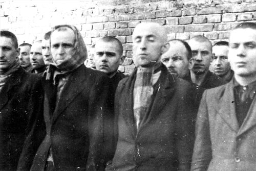 Więźniowie podczas apelu (fot. z zasobu IPN)