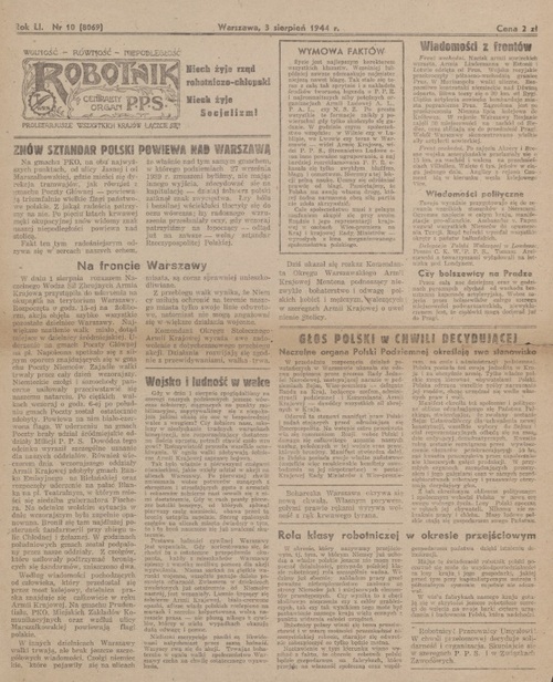 „Robotnik” z 3 sierpnia 1944 r. (domena publiczna)