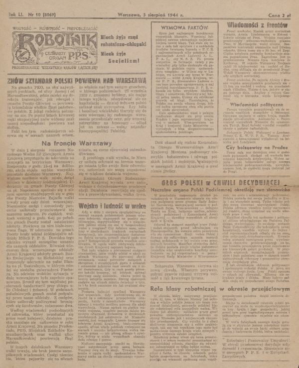 Najważniejszy konspiracyjny organ prasowy PPS-WRN. „Informator/WRN/Robotnik”