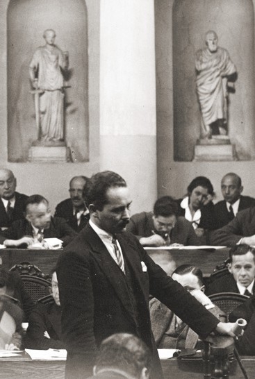 Zygmunt Zaremba (1895-1967) jako świadek na procesie brzeskim, 1931 r. (fot. domena publiczna)