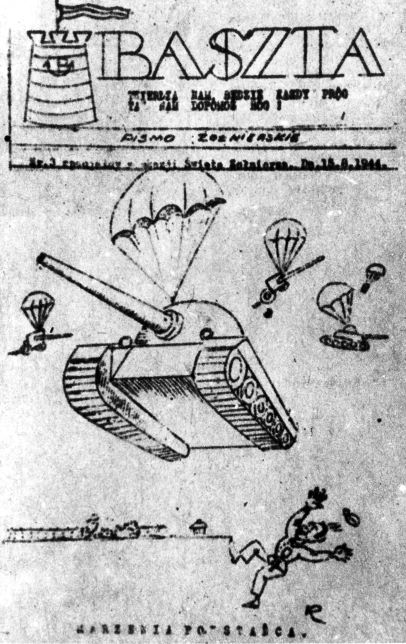 Strona tytułowa pisma powstańczego Mokotowa – Baszta, numer 3, specjalny, wydany 15 sierpnia 1944 r. z okazji Święta Żołnierza