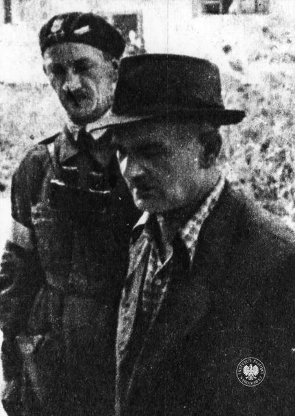 Podpułkownik Stanisław Kamiński pseudonim Daniel, dowódca Pułku Baszta, i rtm. Lech Głuchowski pseudonim Jeżycki, dowódca 7. Pułku Ułanów Lubelskich AK Jeleń