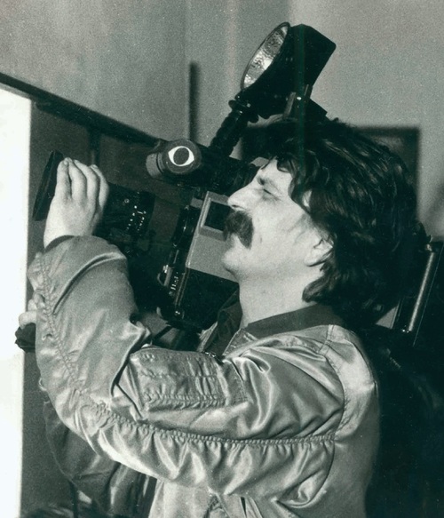 Kamerzysta amerykańskiej stacji CBS. Fot. Archiwum Archidiecezji Warszawskiej