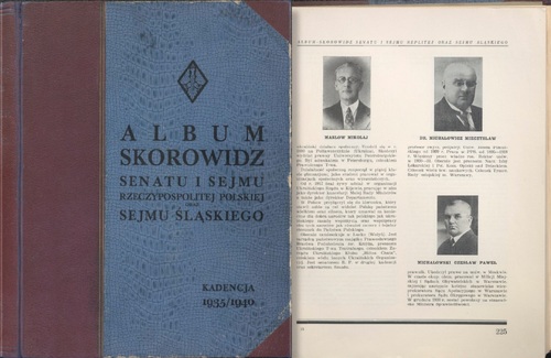 Mykoła Masłow na stronach <i>Albumu senatu i sejmu Rzeczypospolitej Polskiej oraz sejmu śląskiego. Kadencja 1935-1940</i> (1936)