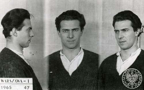 Zdjęcie sygnalne Karola Modzelewskiego, 1965 r. (fot. z zasobu AIPN)