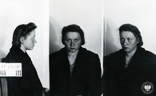 Zdjęcie sygnalityczne Haliny Waszczuk ps. „Tyczyńska”, wykonane w MBP w Warszawie w 1946 r. (fot. z zasobu AIPN)