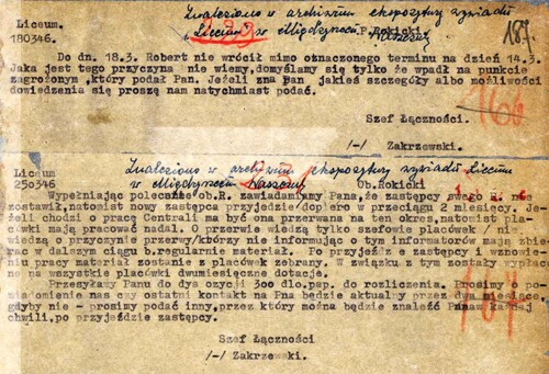 Korespondencja Stanisława Alenowicza ps. „Zakrzewski” po aresztowaniu Barbary Sadowskiej (z zasobu AIPN)