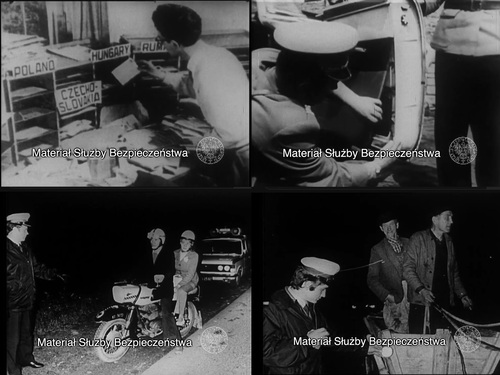 Kadry z kroniki filmowej Służby Bezpieczeństwa